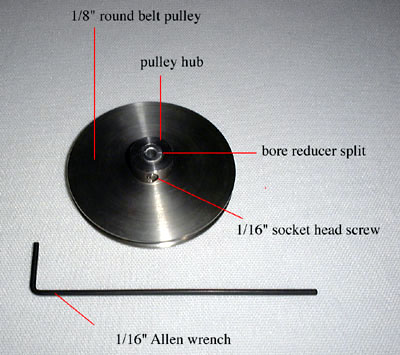 Toshiba Grooved Pulley, Bore Reducer, and Wrench