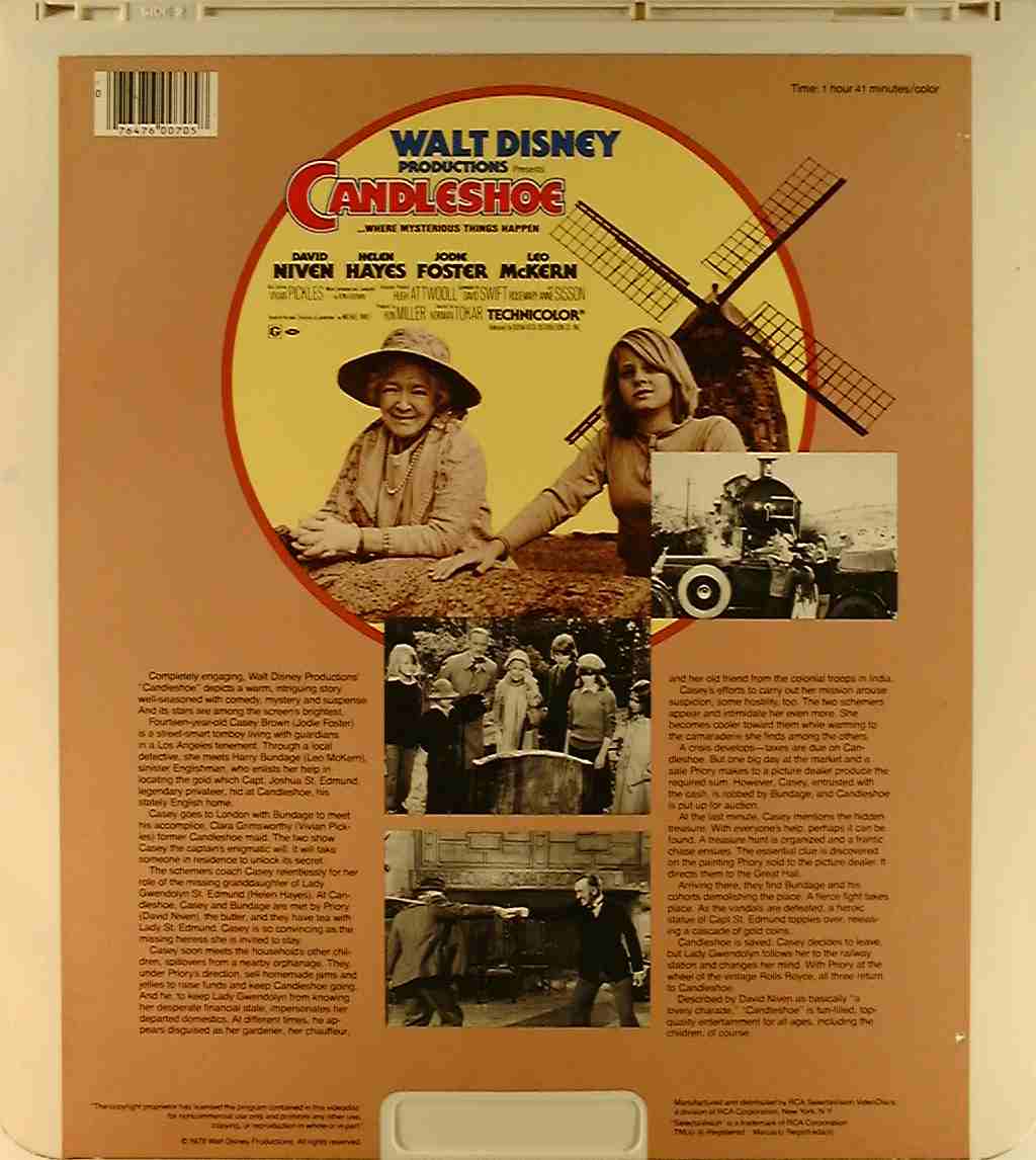 CED title precursor to the Blu-ray DVD movie disc format