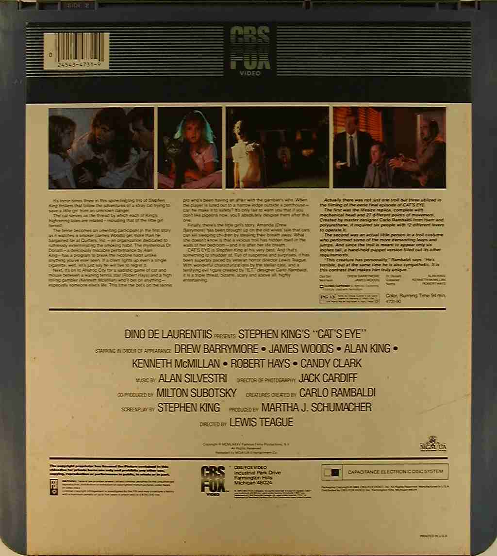 CED title precursor to the Blu-ray DVD movie disc format