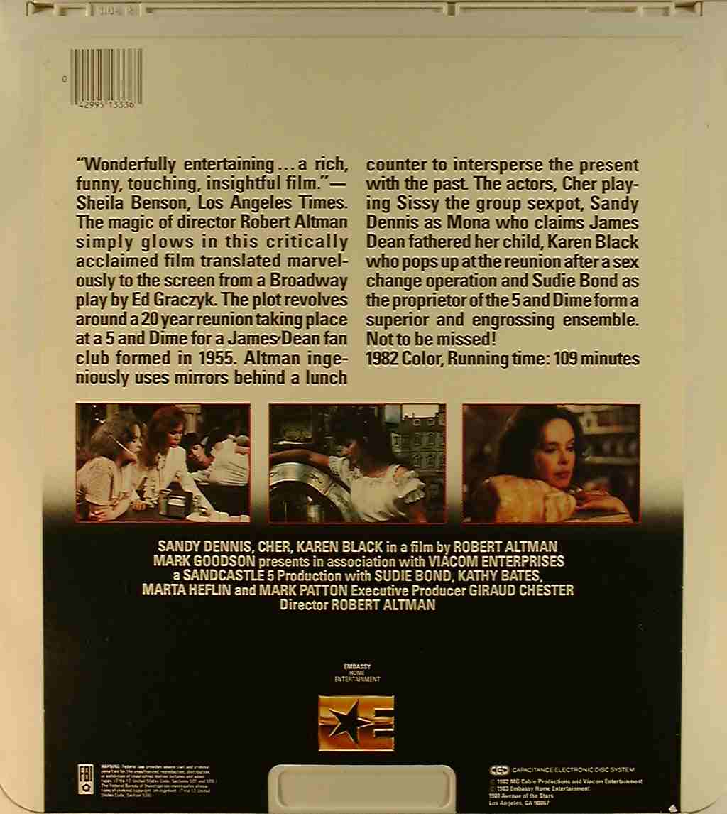 CED title precursor to the Blu-ray DVD movie disc format