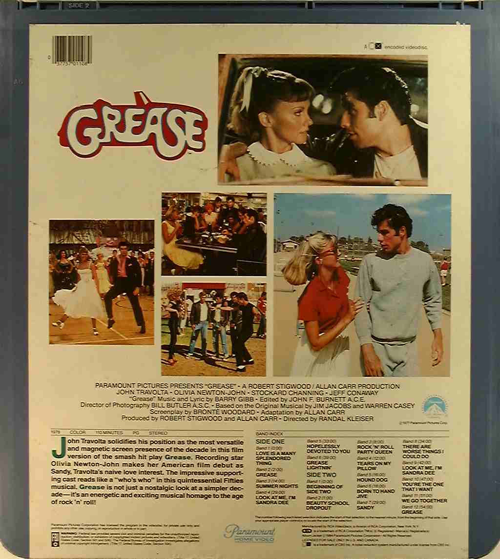 CED title precursor to the Blu-ray DVD movie disc format