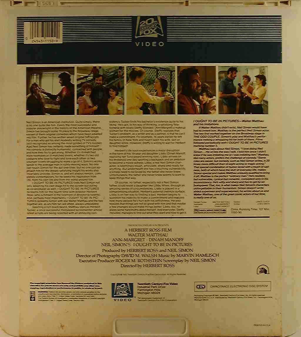 CED title precursor to the Blu-ray DVD movie disc format