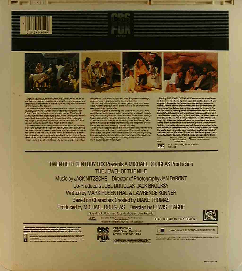 CED title precursor to the Blu-ray DVD movie disc format