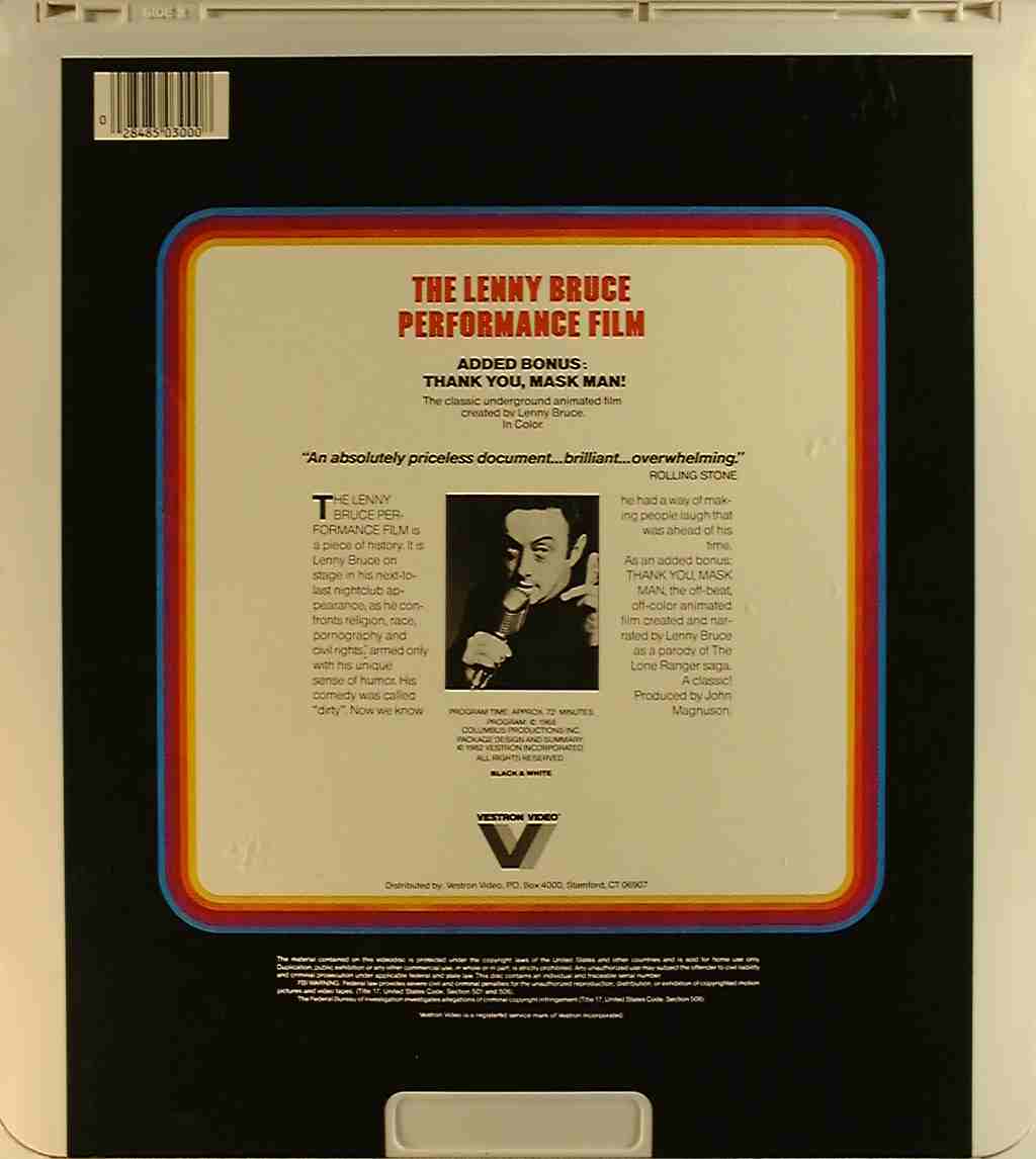 CED title precursor to the Blu-ray DVD movie disc format