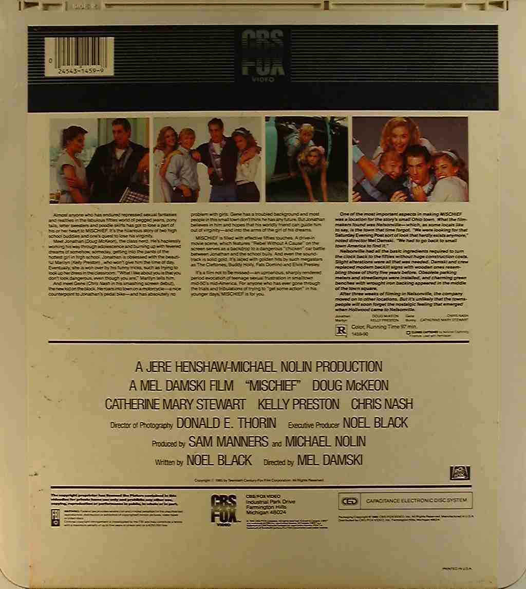 CED title precursor to the Blu-ray DVD movie disc format