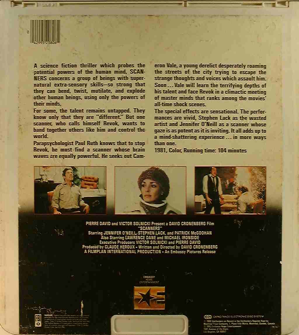 CED title precursor to the Blu-ray DVD movie disc format