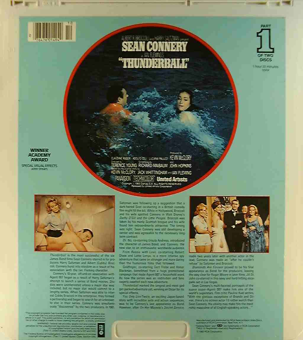 CED title precursor to the Blu-ray DVD movie disc format