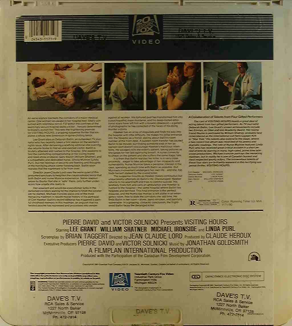 CED title precursor to the Blu-ray DVD movie disc format